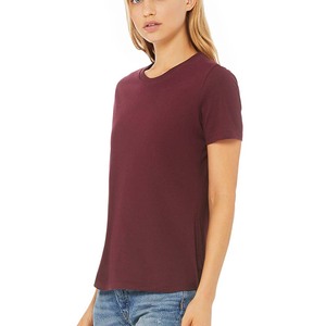 T-shirt décontracté uni pour femme en coton à col rond et manches courtes – Vente en gros de vêtements de mode – Fournisseur de T-shirts en gros - Product Image 6