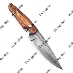 Couteau de survie professionnel à lame fixe en acier Damas forgé à la main, pour le camping, la chasse et le bushcraft, avec pointe tombante, idéal pour le dépecage (DIY) - Product Image 2