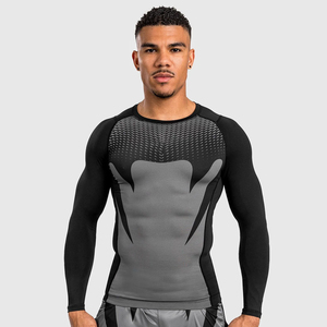 Último Diseño Profesional, Camisetas de Protección contra Rozaduras Personalizadas para Hombre, Resistentes al Viento, Color Negro y Verde, Sublimadas, Camisetas de Protección contra Rozaduras para BJJ en Venta - Product Image 1
