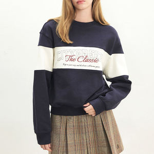 Sweat-shirt classique à col rond en coton 100% pour femmes, coupe décontractée, tissu respirant, sweat-shirt d'hiver pour streetwear - Product Image 1