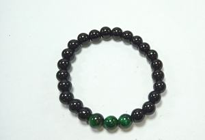 Pulsera de alta calidad Ágata negra y cuentas de tigre verde Pulsera de piedra Piedra preciosa de cristal Joyería de moda Hombres y mujeres Regalo Energía - Product Image 4