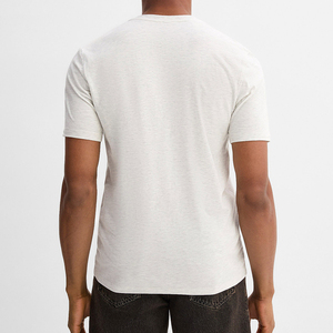 T-shirt Henley pour homme 100% coton, manches courtes, col boutonné, haut décontracté, écologique, respirant - Product Image 1