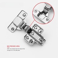 Charnière hydraulique à bras court 3D 4D en acier de 35 mm à fermeture douce pour porte en aluminium, design moderne, qualité hospitalière, usage chambre à coucher