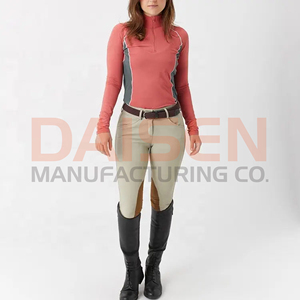Women Equestrian <b>Base</b> <b>Layer</b> <b>Long</b> <b>Sleeve</b> Breathable Quick Dry Horse Riding Shirt Autumn Winter Stretch Comfort OEM - Product Image 3