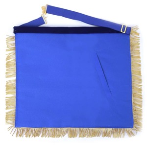 Tablier maçonnique Grand Maître Illustre Royal Select Masters Council en velours bleu ethnique et or, pour usage cathédrale, forme optimale - Product Image 6