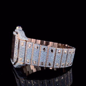 Elegante Reloj de Pulsera Cuadrado con Movimiento de Cuarzo y Acero Inoxidable, Ofrece una Belleza de Piedra Brillante y un Uso Diario Duradero - Product Image 2