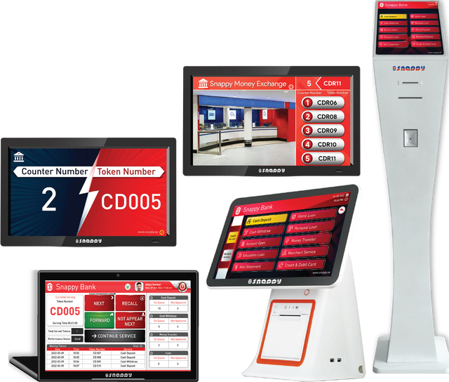 Wireless Self Service Queue Management System LCD Touch Screen Customer Service Counter Kiosk Ticketing Display