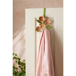 Gancho de hierro fundido decorativo de alta resistencia, montado en la pared, negro, con forma de flor, de una sola punta, para baño, entrada, o recibidor. - Product Image 4