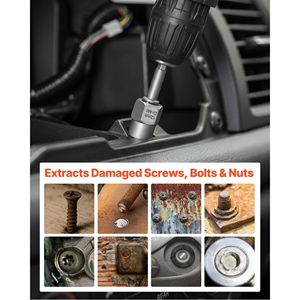 Set Estrattore Viti in Acciaio Solido da 63 Pezzi con Divisori per Dadi, Maschi, Punte da Trapano, Chiavi e Adattatori - Rimozione Efficiente di Bulloni - Product Image 6