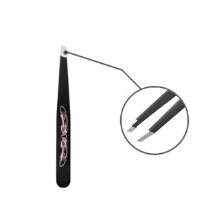 MAHFOOZ INSTRUMENTS Pinzas de Acero Inoxidable con Impresión Colorida para Depilación, Recortador de Pestañas, Pinzas Inclinadas para Cejas - Product Image 5