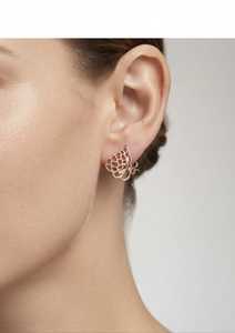 Boucles d'oreilles tendance pour femmes, couleur or rose, plaqué or, zircon, ailes, bijoux de mode - Product Image 3