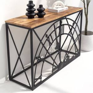 Mesa Consola de Madera Sierra Prime de Vandana, Diseño Moderno y Minimalista con Acentos de Madera Sólida - Product Image 5