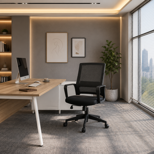 เก้าอี้บาร์สำนักงาน AY Office System รุ่น Modern Mesh ดีไซน์ทันสมัย ปรับระดับความสูงได้ โครงเหล็ก ที่วางแขนแบบติดตั้งถาวร พร้อมที่จับ - Product Image 1