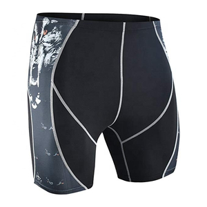 New Arrivals Short Length Men's Printed <b>Compression</b> Short Pant <b>Spring</b> Summer Activewear Shorts Quick Dry Biker Shorts For Male - Product Image 2