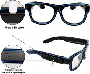 Custom Party Fluorescent <b>LED</b> Light Emitting Glasses With Logo Wholesale Party <b>Ball</b> Gifts - Product Image 4