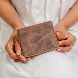 Portefeuille en cuir élégant pour homme, fin, anti-RFID, fournisseur en gros, OEM, export, design fin, style décontracté, en vente à bas prix - Product Image 1