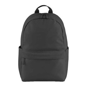 Minimalist <b>Black</b> Polyester <b>Backpack</b> Lightweight Soft Shell Rectangular Zipper Closure Unisex Daily Use - Product Image 1