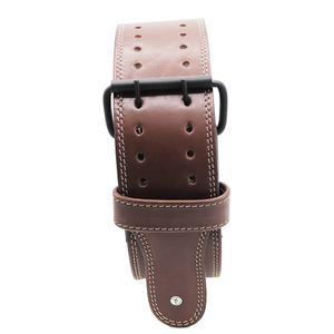 Customizable Double Prong Waist Support Unisex Adjustable Leather Power <b>Belt</b> for <b>Weight</b> Lifting Straight GLOVES City - Product Image 6