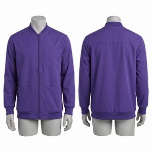 Chaqueta de Forro Polar para Hombre, 240g, Tejido Interlock de Poliéster y Spandex, Verde Menta, Botones de Cuerno, Bordado Personalizado, Logotipo DTF con Transferencia Térmica - Product Image 3