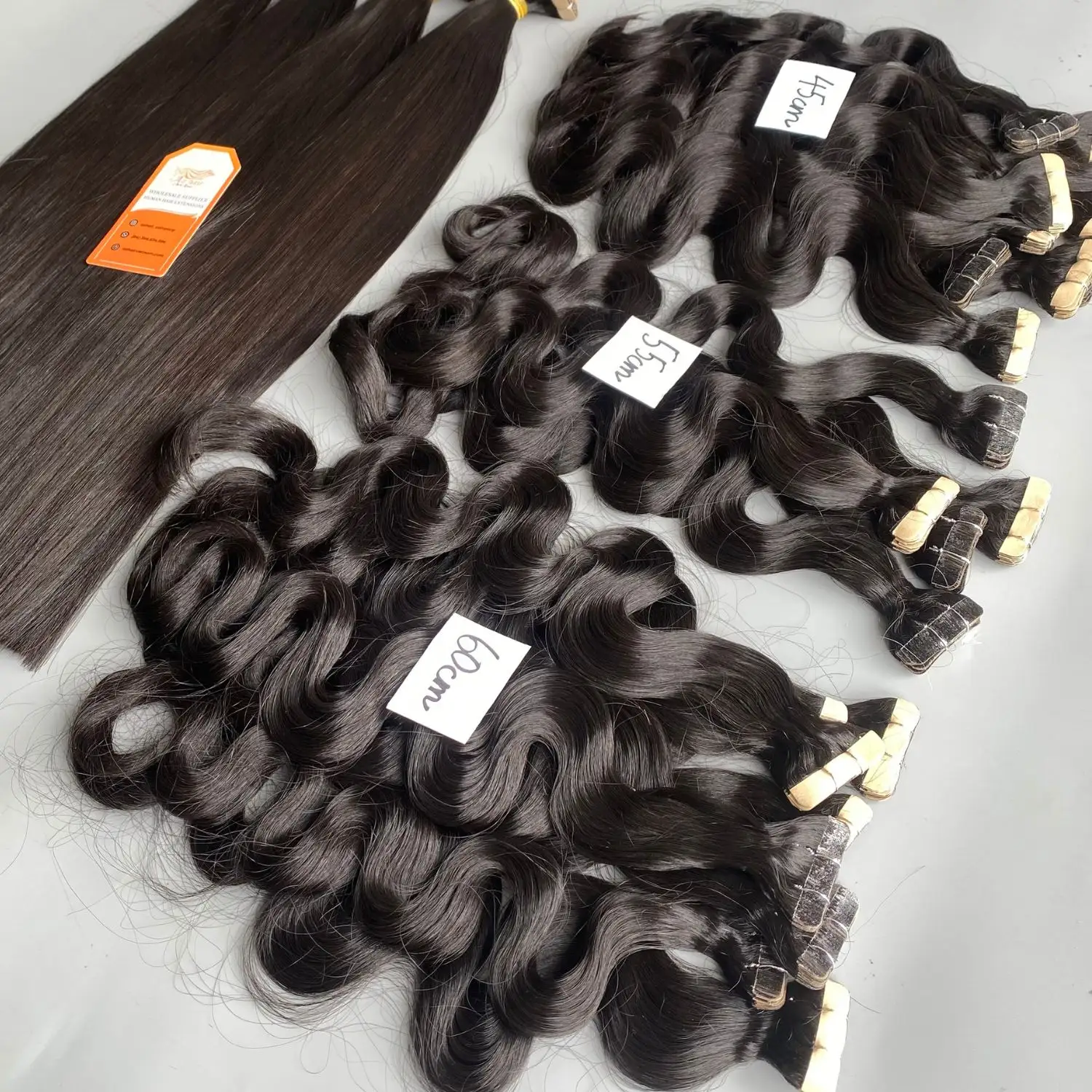Fast Shipping Tape In Wavy Hair Extension 100% Vietnamese Human Cuticle Virgin Hair With Wholesale Best Price