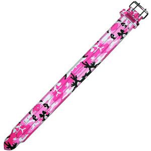 Gran oferta, cinturón de gimnasio antideslizante de 4 pulgadas de ancho Unisex recto de piel de ante genuino personalizado con estampado de camuflaje rosa para levantamiento de pesas - Product Image 4