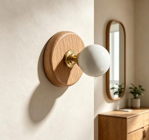 Wooden Wall <b>Mirror</b> Round Decorative Vanity <b>Mirror</b> <b>Gold</b> <b>Frame</b> Home Decor Bedroom Living Room - Product Image 5