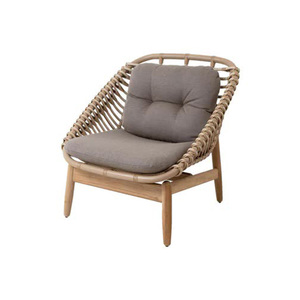 Chaise de salle à manger en teck moderne et durable avec rotin tressé, écologique, pour usage commercial et résidentiel - Product Image 1