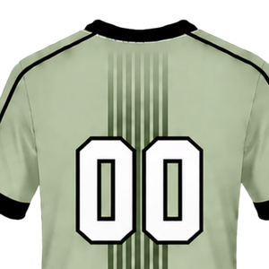 <b>Sage</b> Green Black Rugby Jersey Short Sleeve Crew Neck Breathable Team Training Performance Sports Uniform Shirt - Product Image 4