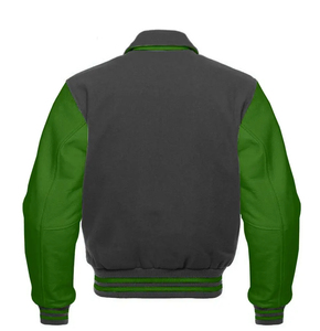 Blouson en cuir de qualité supérieure unisexe, blouson de baseball universitaire Letterman, veste en satin pour hommes et femmes, grande taille, saison d'hiver - Product Image 2