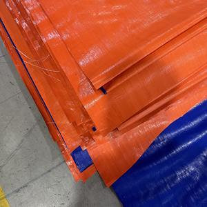 Bâche en PE robuste bleue et orange, haute durabilité et capacité, couleurs et dimensions au choix, feuilles de plastique robustes - Product Image 6