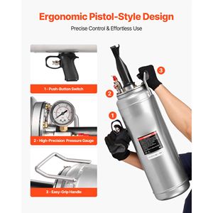 Compresseur d'air portable 2,6 gal/10 L avec pression de fonctionnement de 87-116 PSI, outil de réparation de pneus à déclencheur manuel - Product Image 4