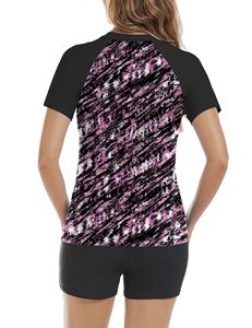 Custom High Quality UV Protection <b>for</b> <b>Women</b> Short Sleeves Shorts Rash Guard Sportswear Custom Design Rash Guard <b>Women</b> - Product Image 3
