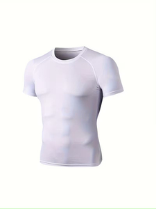 Chemises de compression sportives pour hommes avec motif lettres - Vêtements de sport respirants pour les entraînements athlétiques et l'usage quotidien - Product Image 6