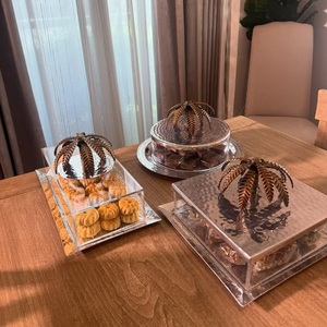 Increíble Plato de Metal Dorado para Servir Alimentos, Plato para Postres Hecho a Mano para Mesa, Plato para Dulces para el Hogar, Hoteles, Bodas y Fiestas - Product Image 2