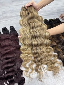 Extensiones de Cabello Virgen Vietnamita de Color Oscuro, Cabello Humano 100% Natural, Sin Procesar, con Cutícula Alineada, Venta al Por Mayor - Product Image 1