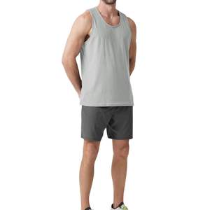 Camiseta Deportiva Personalizada al por Mayor para Hombre, Camiseta sin Mangas de Verano con Logotipo Personalizado, Diseño Liso de Punto Acanalado, 100% Algodón Ecológico Transpirable, OEM ODM - Product Image 2