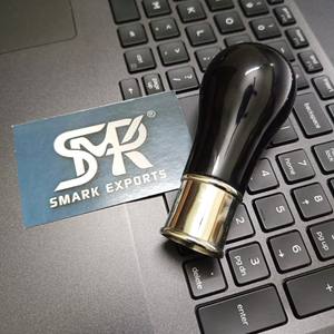 Handcrafted Eco-Friendly Modern Buffalo Horn Cane Handle Premium Polished Grip with Silver <b>Spacer</b> Ring Ready Fit Walking Sticks - Product Image 6