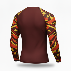 Rashguard OEM ODM Rash Guard Men Sublimation Printed Bjj Rash Guard Gym Training <b>Shirt</b> <b>Compression</b> <b>Shirts</b> MMA Top - Product Image 4