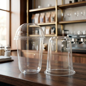 Viet Nam Disposable Takeaway Packaging Clear <b>Plastic</b> PP Single Wall Pet Coffee Tea Juice <b>Cups</b> with Lids 95mm Diameter QUANG QUAN - Product Image 1