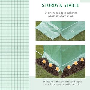 Telo di Ricambio in Plastica Impermeabile Resistente per Serra 6x3x2m (19.7FT X 9.8FT X 6.6FT) con 12 Finestre per Struttura a Cerchio Prefabbricata - Product Image 4