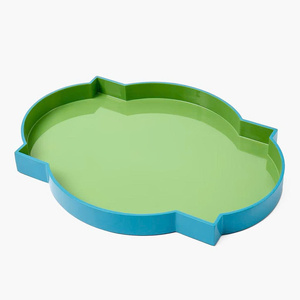 Bandeja decorativa lacada de diseño elegante, nueva colección, fabricada en Vietnam, color verde, OEM, ODM. - Product Image 6