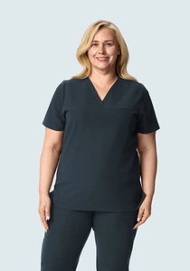 Ensemble de tenue médicale pour femme en coton tricoté, col en V, pantalon à taille élastiquée avec cordon de serrage, détection des aiguilles, thermocollage sans couture, pour usage hospitalier - Product Image 6
