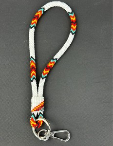 Porte-clés artisanal en perles et coquillages avec fermoir mousqueton, joli pendentif coquillage marin pour sac - Product Image 6