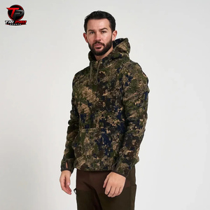 Sudadera con Capucha de Camuflaje Digital para Hombre, para Caza en el Bosque, con Cordón Ajustable, Bolsillo Tipo Canguro, Puños con Orificios para el Pulgar, Térmica - Product Image 3