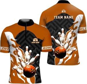 เสื้อโปโลชายแบบติดกระดุม คอปก สำหรับเล่นโบว์ลิ่ง พิมพ์ลายแบบซับลิเมชั่นคุณภาพพรีเมียม ผ้าระบายอากาศได้ดี 100% โพลีเอสเตอร์ - Product Image 4