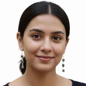 ต่างหูคริสตัลมอเดลาไวต์ทำมือ เงินแท้ 925 เครื่องประดับบำบัดรักษา - Product Image 2