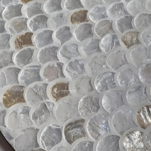 แผ่นรองจานทำมือจากเปลือกหอยมุก ลายเปลือกหอยเชลล์ สำหรับงานเลี้ยงอาหารค่ำสุดหรู งานแต่งงาน และการตกแต่งสไตล์ชายทะเล - Product Image 3