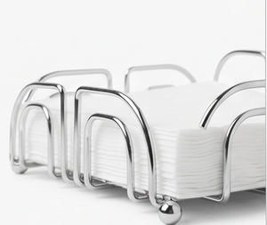 Porte-serviettes élégant en acier inoxydable, design élégant, parfait pour les mariages, les anniversaires, la vaisselle de la maison, accessoire de décoration de table - Product Image 3