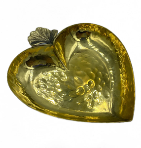 Bol en laiton doré en forme de cœur, poli miroir, artisanat, pour servir des fruits secs et des bonbons - Product Image 5