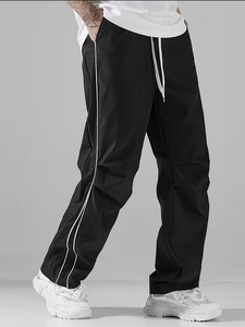Knitted Nylon/<b>Spandex</b> Fabrics Drawstring Midweight Men's <b>Pants</b> & Trousers Loose Casual Men's Joggers <b>Pants</b> - Product Image 6